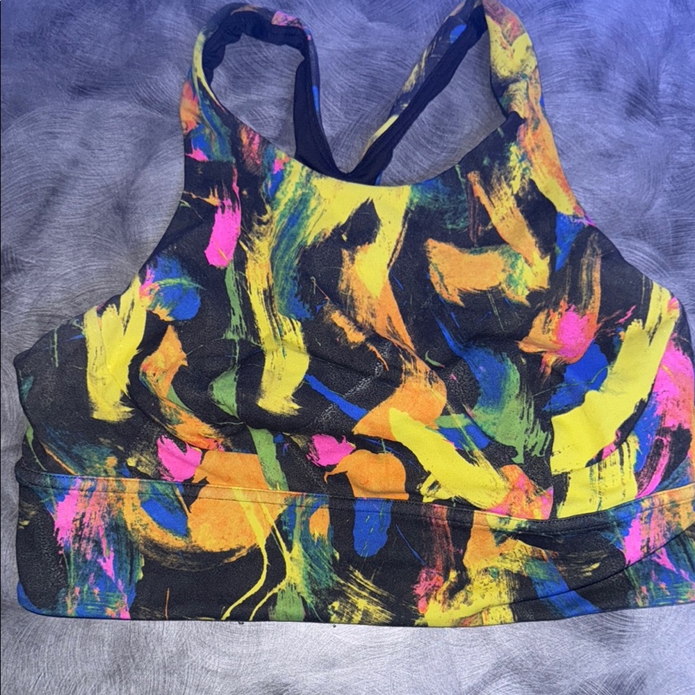 Lululemon Athletica Yellow Pink Bra Intimates & Sleepwear
